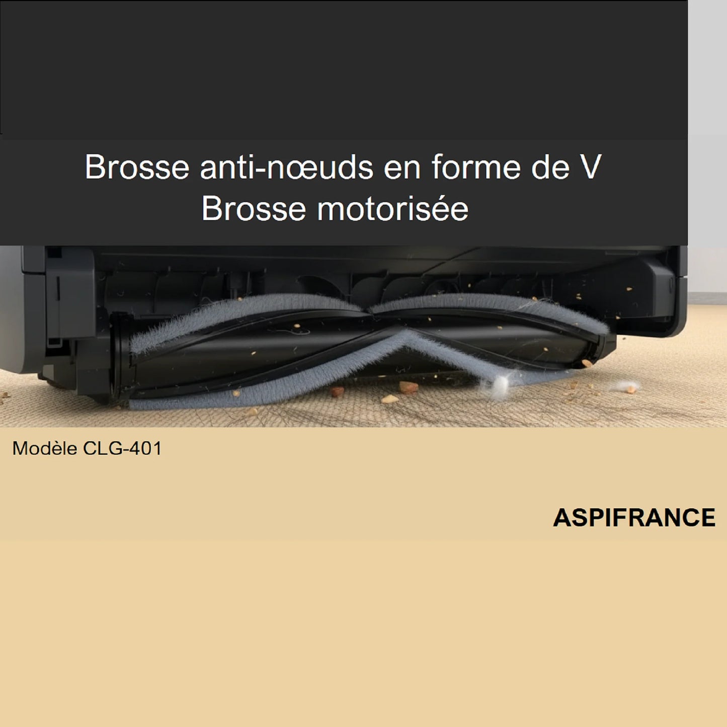 Aspirateur Balai Sans Fil CLG-401 - 41000Pa - 55min - Ultra Silencieux