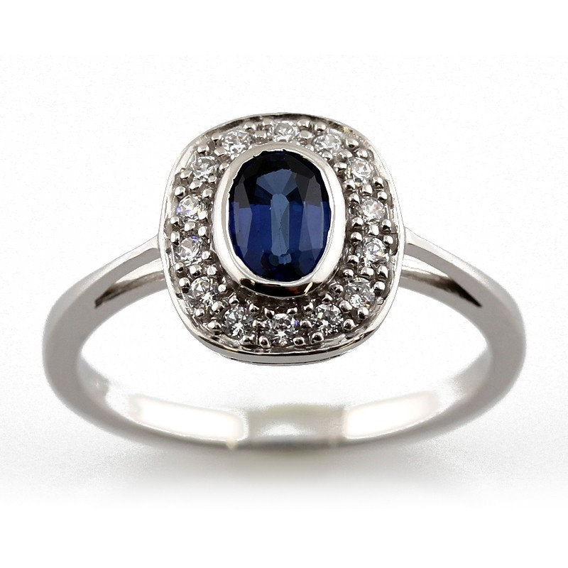 Bague Johanna Saphir (imitation)