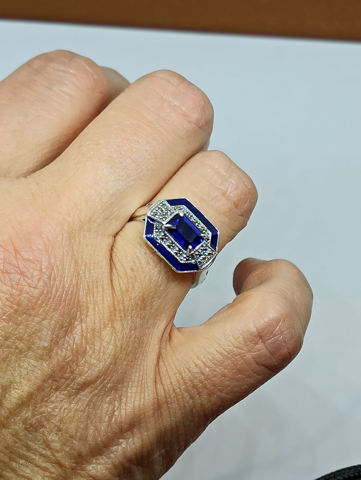 Bague Anna Saphir (imitation)