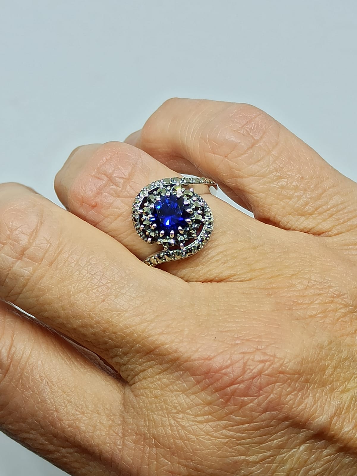 Bague Inès Saphir (imitation)