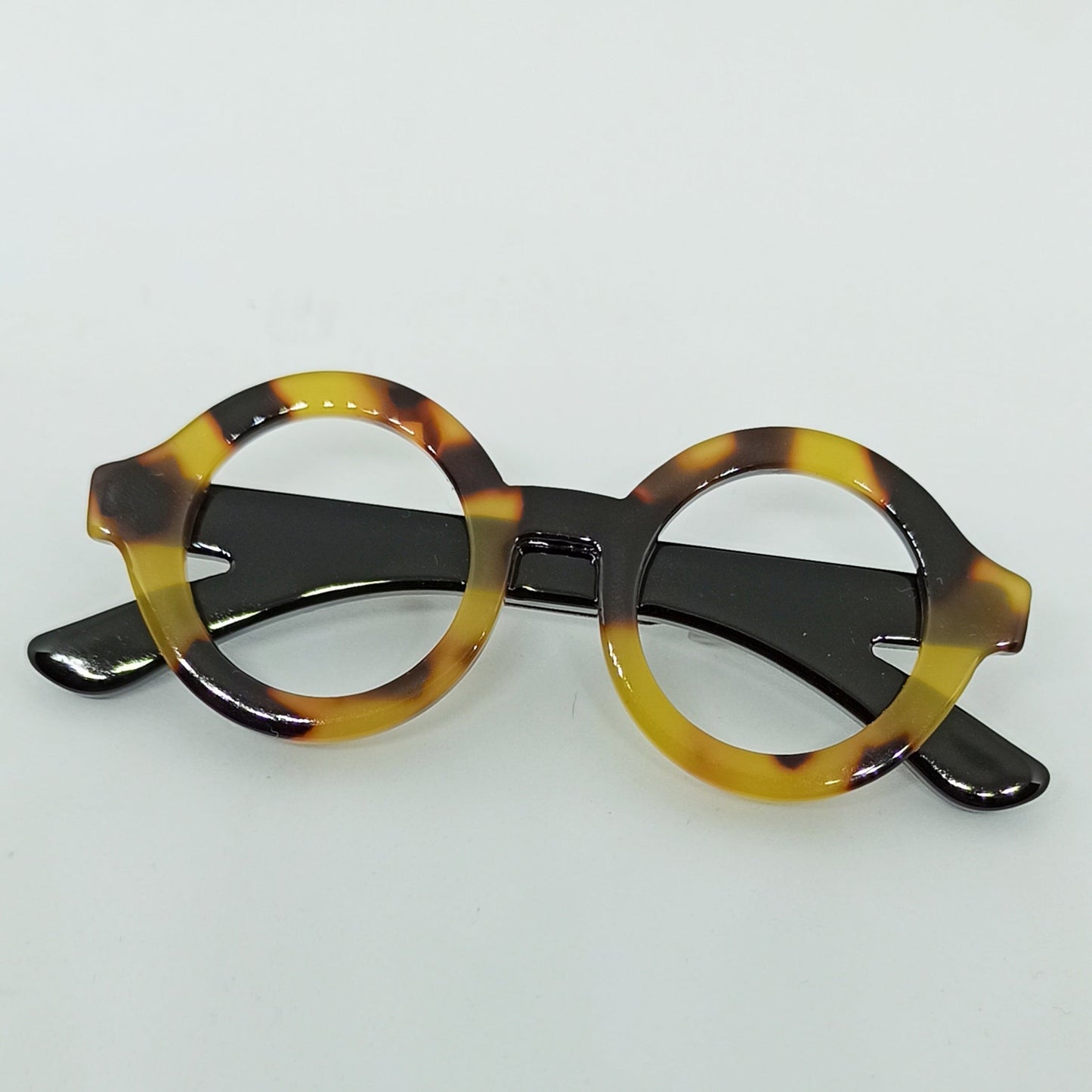 Broche Lunettes Marron