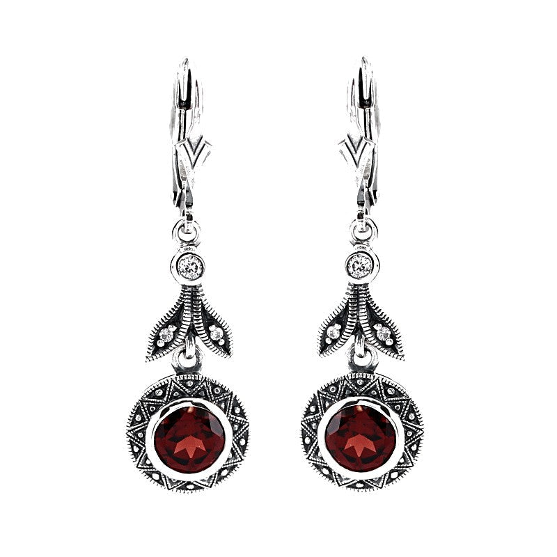 Boucles d'oreille Aline Grenat