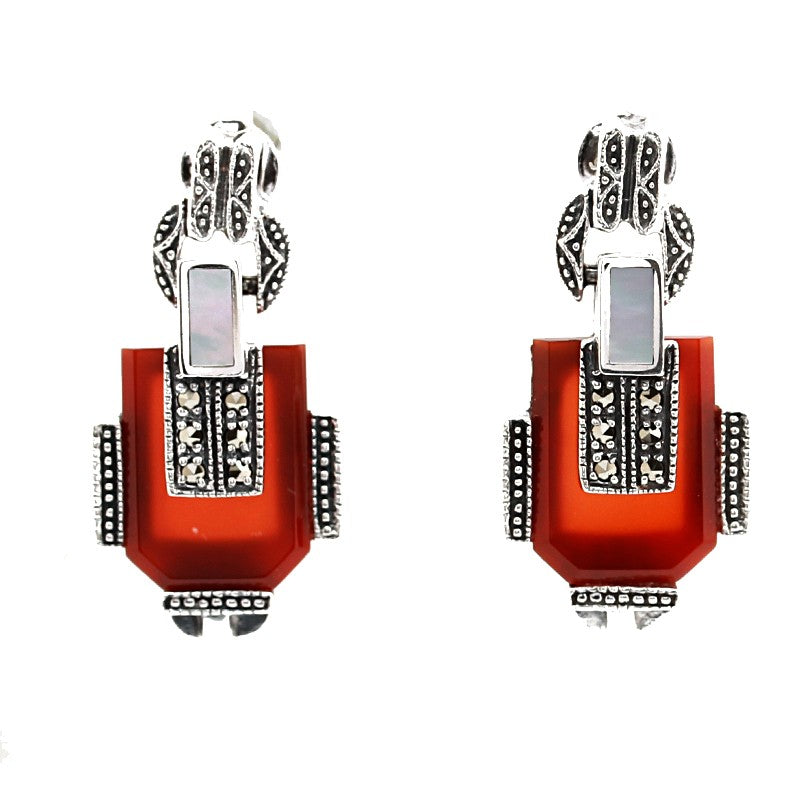 Boucles d'oreille Laure Cornaline