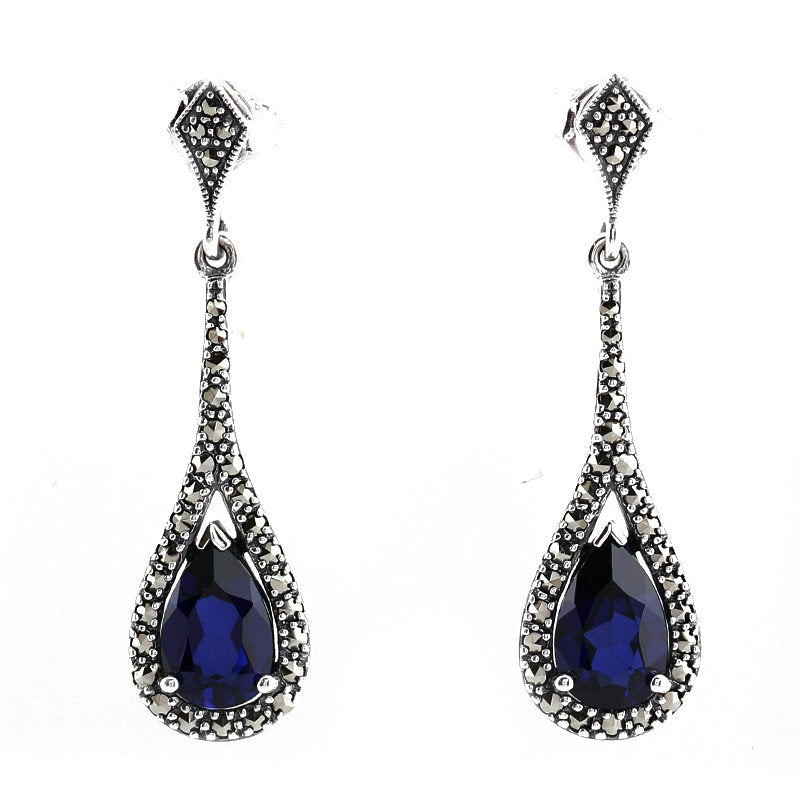 Boucles d'oreille Sarah Saphir (imitation)