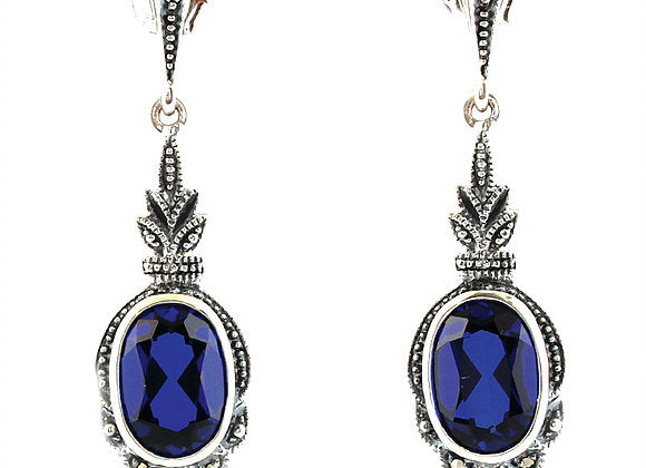 Boucles d'oreille Lea Saphir (imitation)