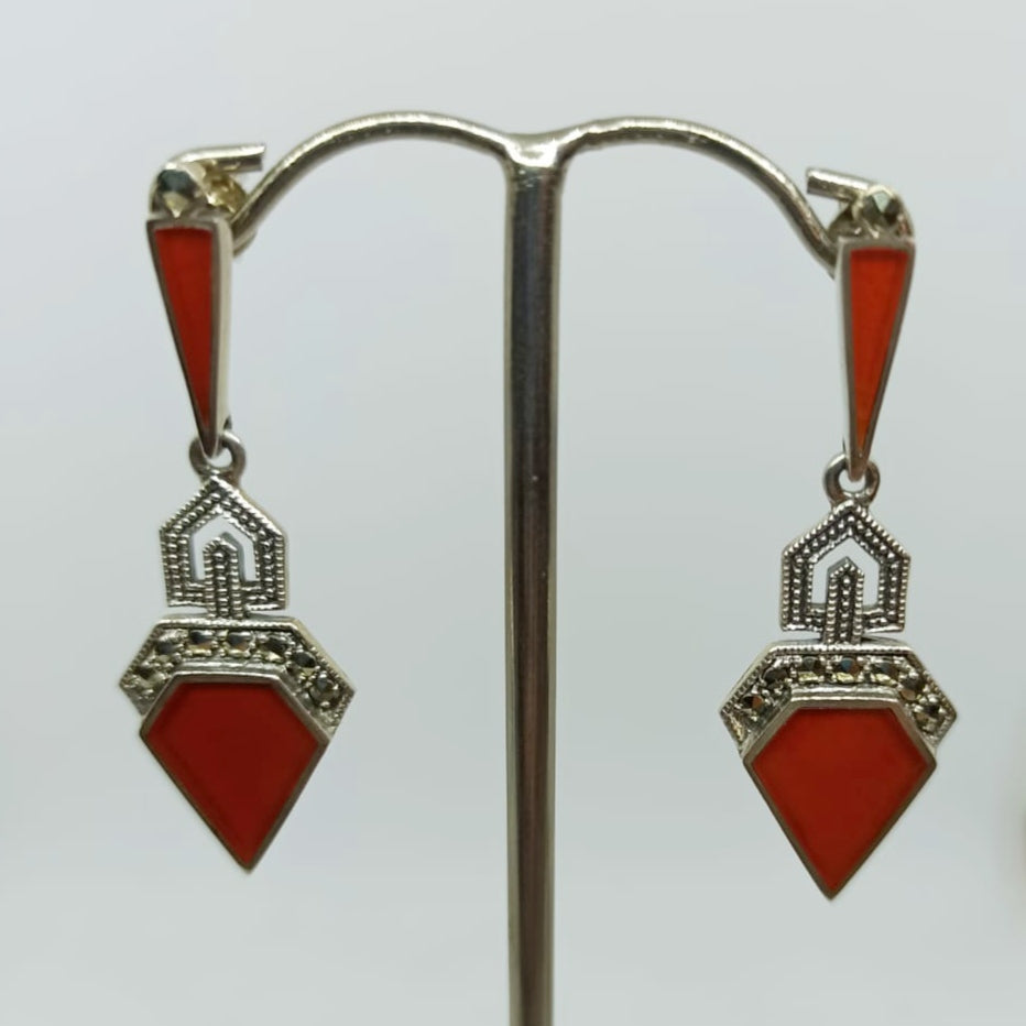Boucles d'oreille Stéphanie Cornaline