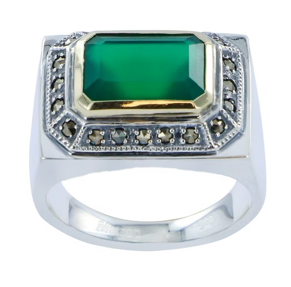 Bague Diana Agate Verte