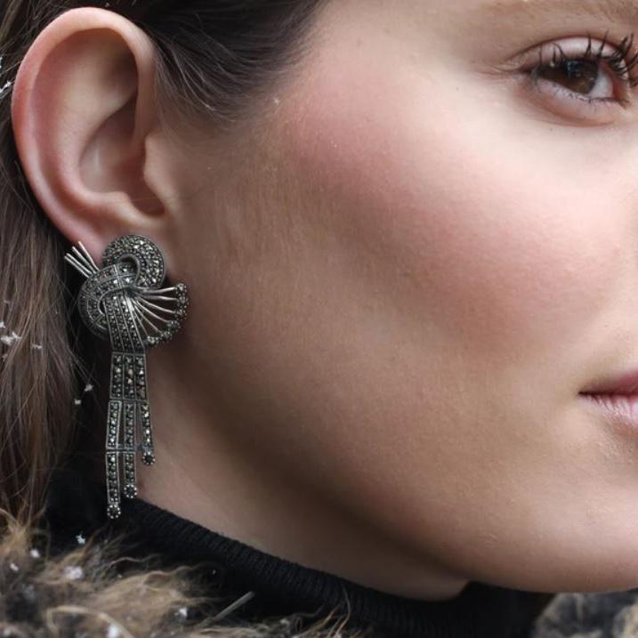 Boucles d'oreilles art-déco