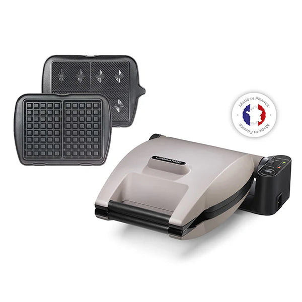 Gaufrier électrique 2 plaques Premium Gaufres® gris minéral 1200 W Lagrange