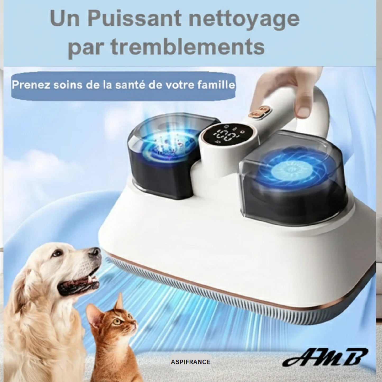 Aspirateur Matelas LG10 - Sans Fil - Aspiration Puissante - Charge USB - Spécial Fête des Mères