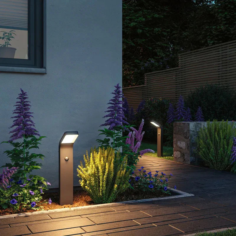 Borne lumineuse Kulma avec détecteur de mouvement Extérieur - Paulmann - 94747 - 230V -  7,5W - 1000lm - 3000K - IP44 - Bord de mer