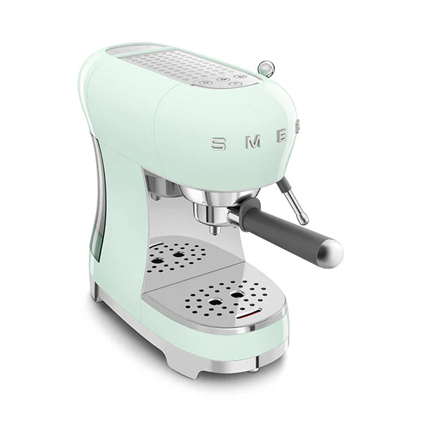 Machine à café expresso 1 L 1350 W ECF02PGEU vert d'eau Smeg