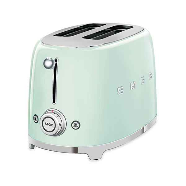 Toaster 2 tranches vert d'eau 950 W TSF01PGEU Smeg