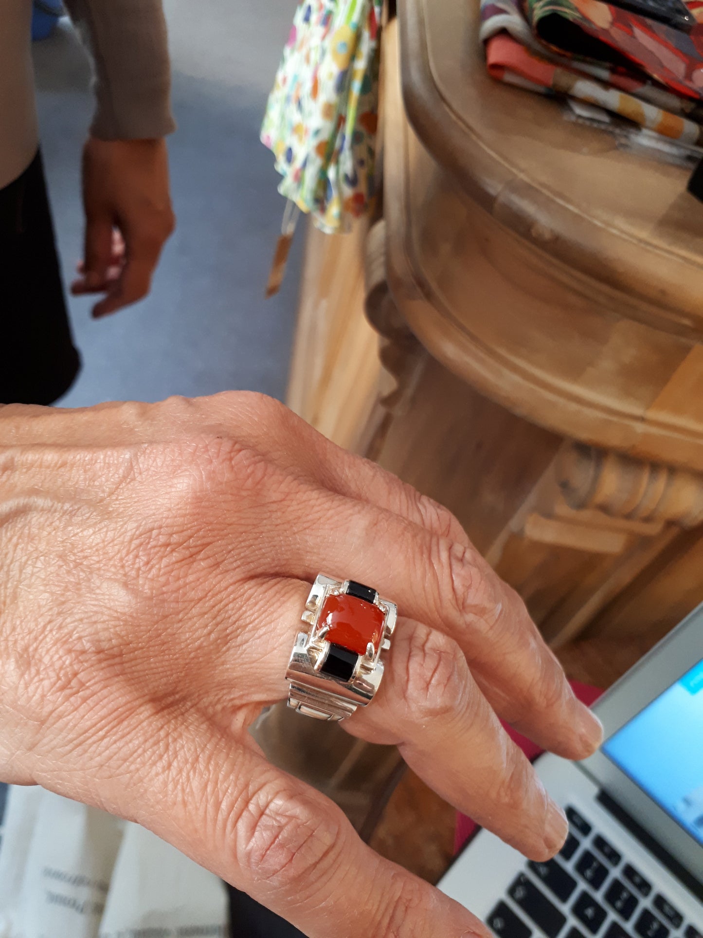 Bague Deborah Cornaline