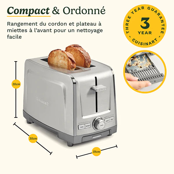 Grille-pain 2 fentes en inox Core Collection CPT1600E Cuisinart