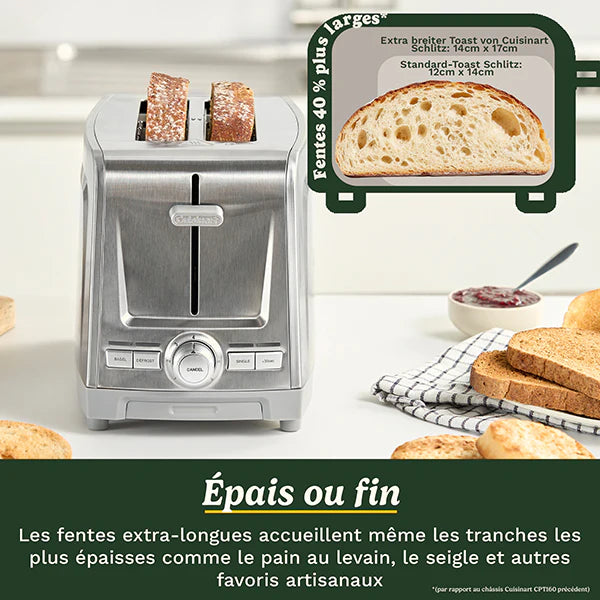 Grille-pain 2 fentes en inox Core Collection CPT1600E Cuisinart