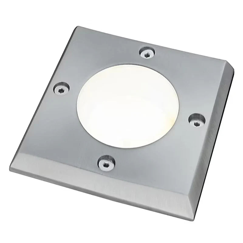 Encastré de sol carré Extérieur - Paulmann - 93993 - 230V - 108x108mm - 3,5W - GU10 - IP67 - Acier inoxydable
