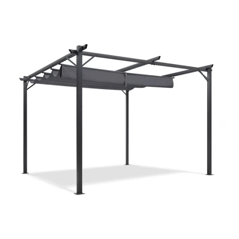 Pergola métallique Inkazen avec toit pliant 3 x 4 x 2,3 m
