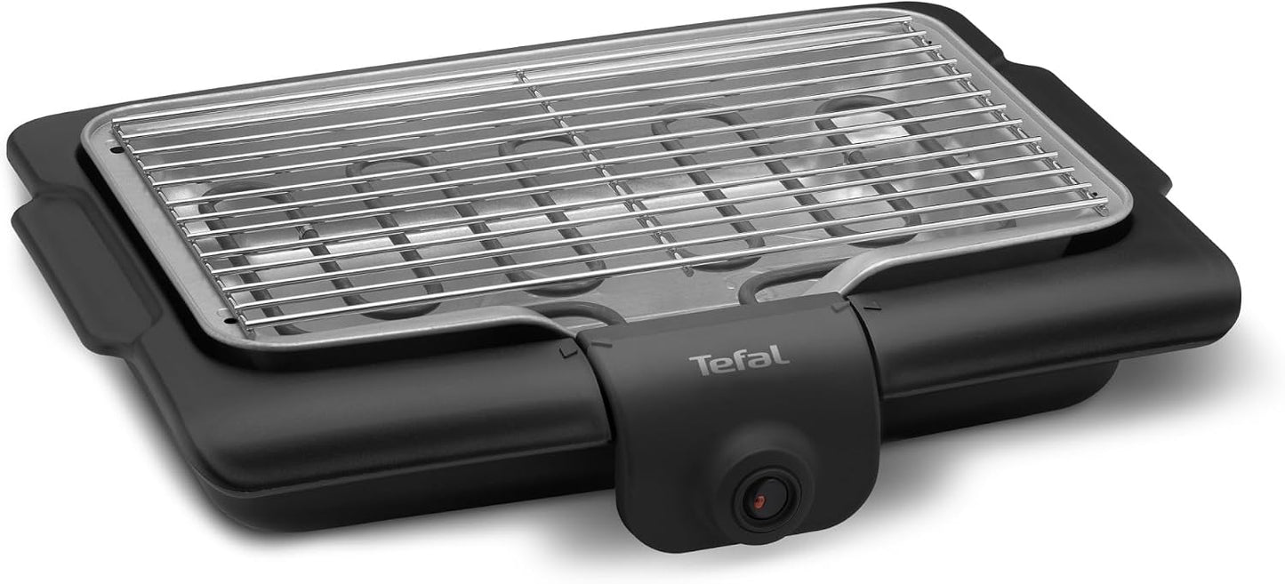 Tefal EasyGrill XXL Barbecue électrique, 2500W, Grille Inox, Surface de cuisson extra-large, 5 températures, Pieds Amovibles, Intérieur/Extérieur, BG921812