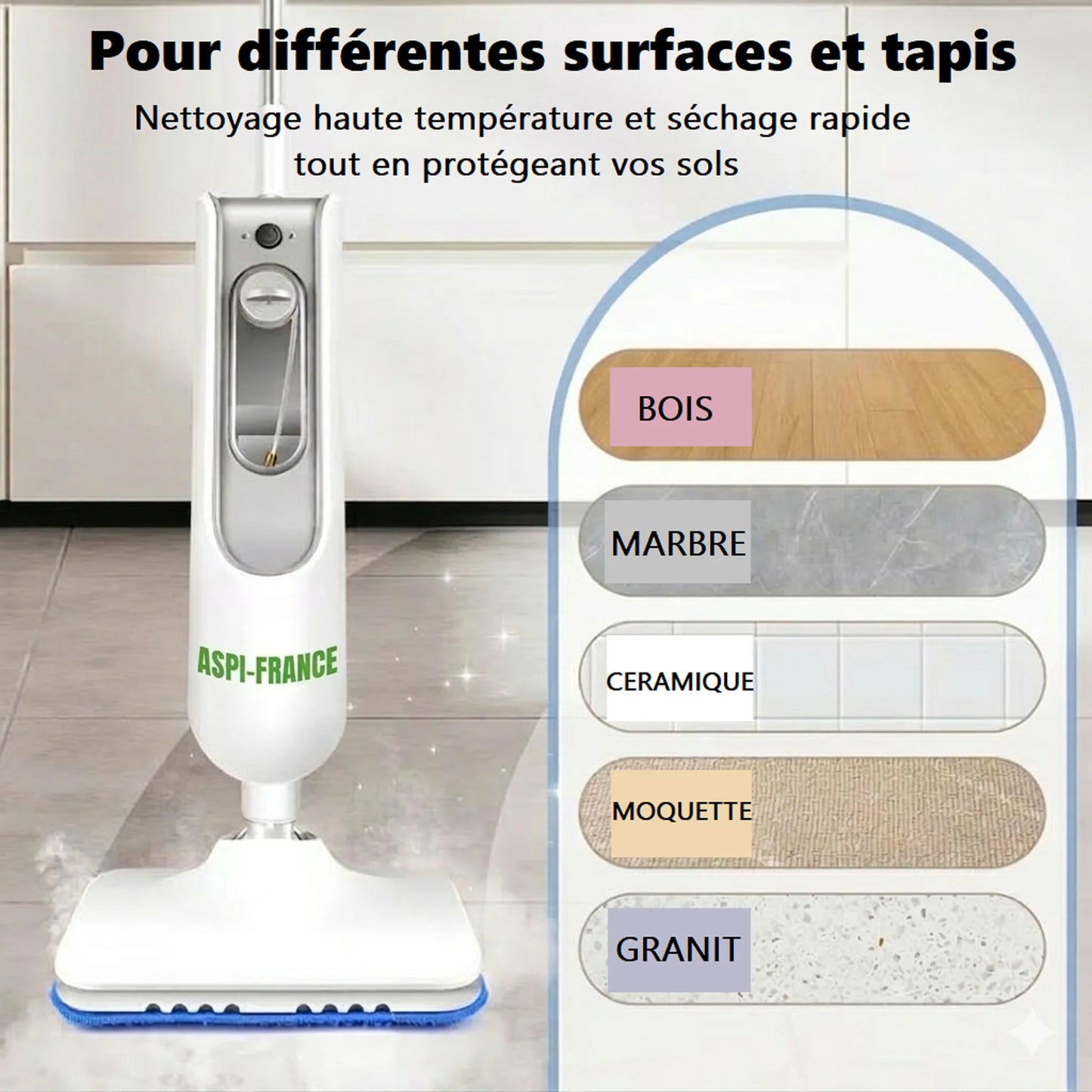 Balai Vapeur Électrique 1500W PRO - CD-260