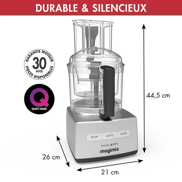 Robot compact 5200 XL 1100 W chrome mat 18591F Magimix