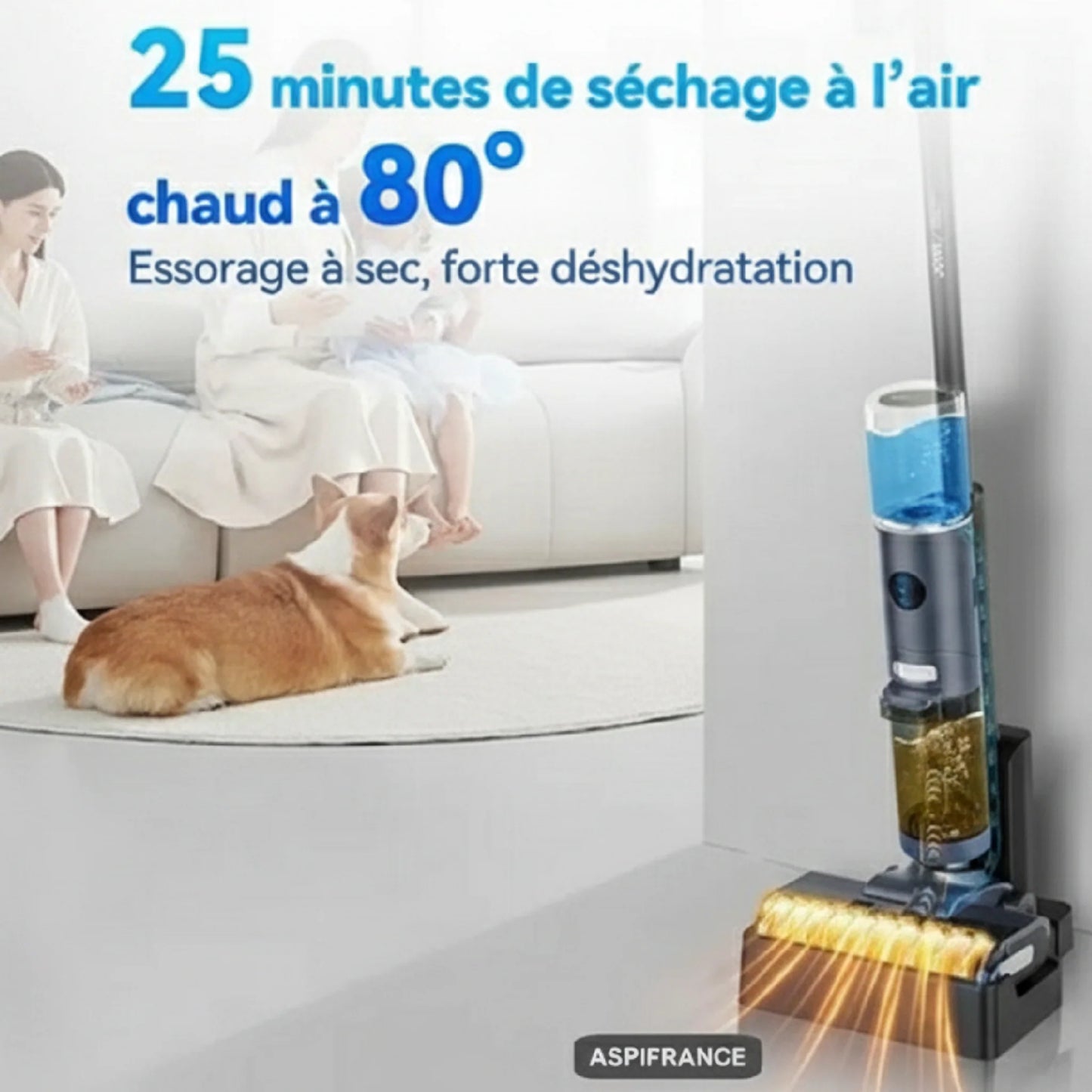 Aspirateur Laveur PRO 3 en 1 - Auto-Nettoyage 70° - Séchage Air Chaud