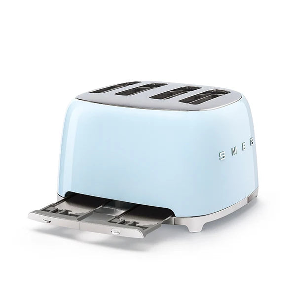 Toaster 4 fentes 2000 W TSF03PBEU bleu azur Smeg