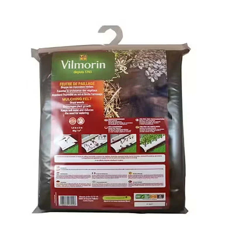 Vilmorin - Feutre de Paillage 1.6 m x 5 m - Marron
