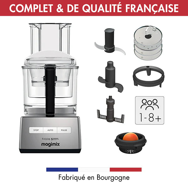 Robot compact 5200 XL 1100 W chrome mat 18591F Magimix