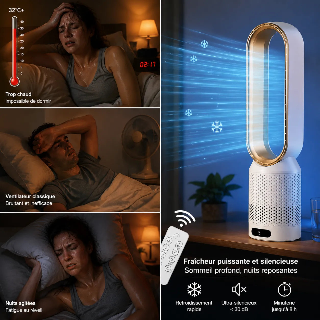 ArcticFlow | Ventilateur Brumisateur Refroidisseur d'Air Climatiseur Mobile Sans Pales