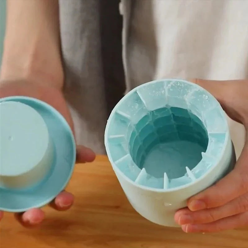 Bac à glaçons silicone avec couvercle