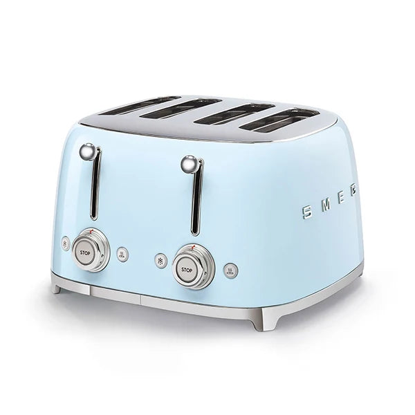 Toaster 4 fentes 2000 W TSF03PBEU bleu azur Smeg