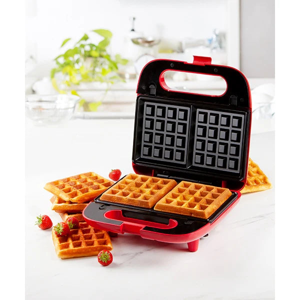 Gaufrier multifonctions 5 plaques 750 W Snack Party rouge Domo