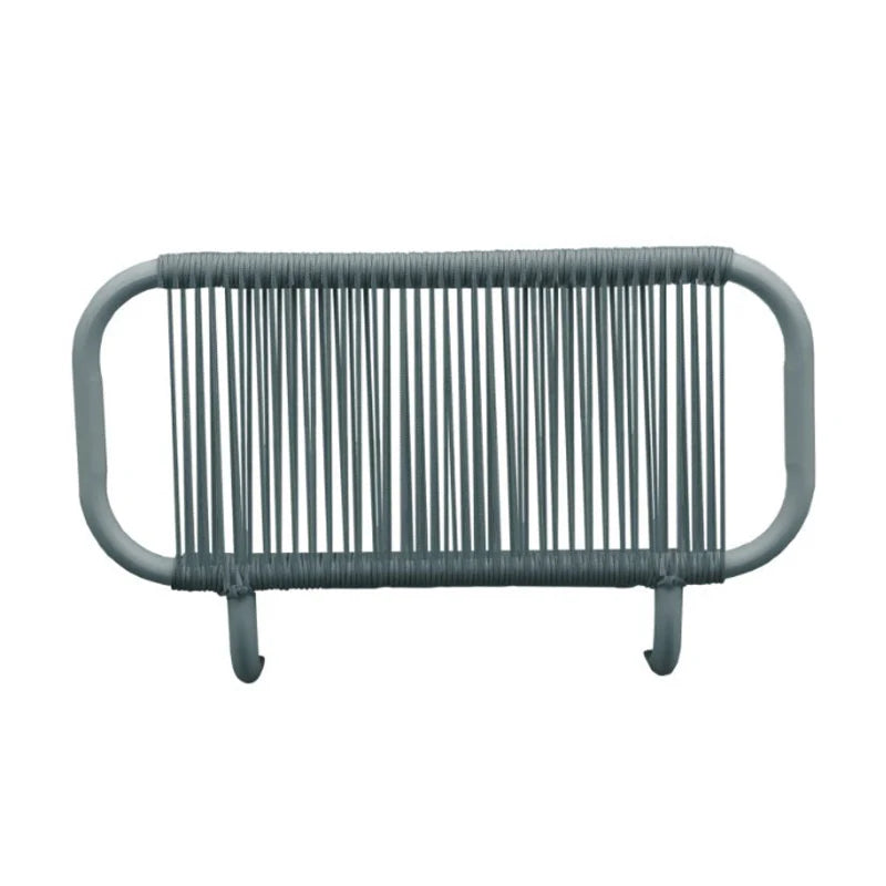 Pack de 2 accoudoirs Bali - 64.5 x 40.5 x 18.5 cm - aluminium & polyester - gris foncé & gris