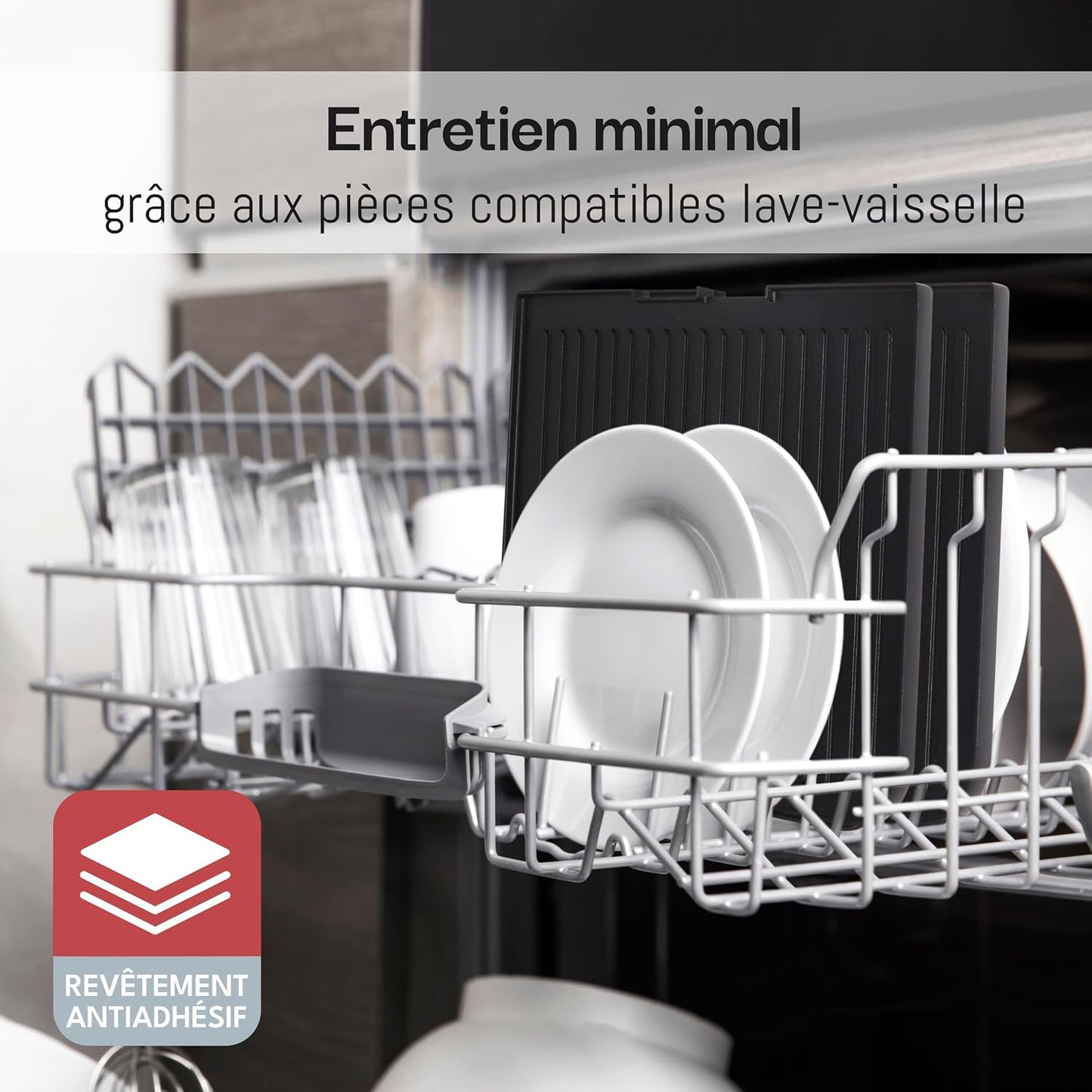 LEBENLANG 2400W Plancha électrique - Avec pince à barbecue & Protection contre les éclaboussures I Pour intérieur & exterieur I Plancha grill electrique Inox Grills électriques XXL