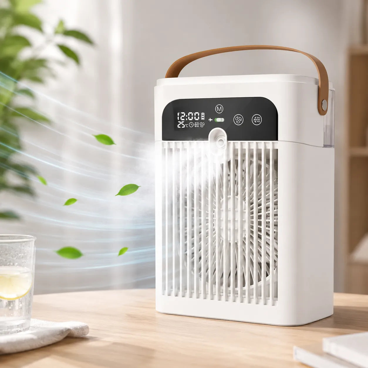 AeroMist | Ventilateur Brumisateur Rafraîchisseur d'Air Portable Rechargeable