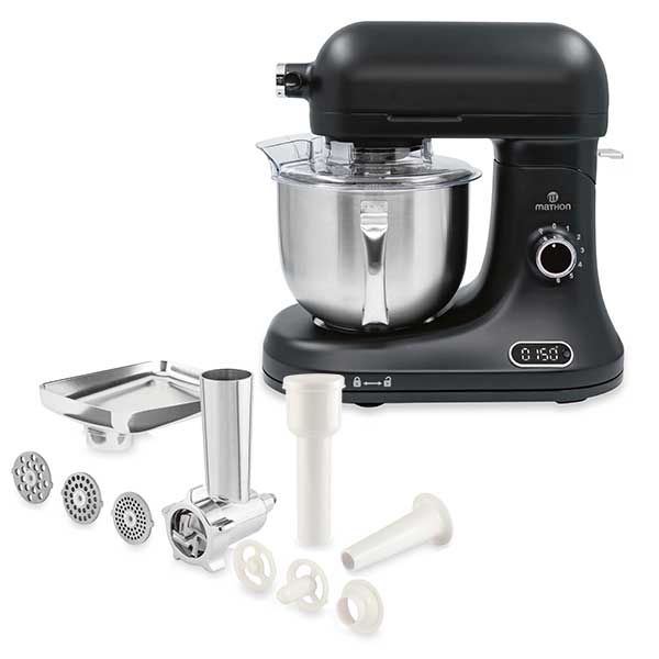 Lot robot pâtissier 5 L avec balance intégrée et kit hachoir à viande Mathon