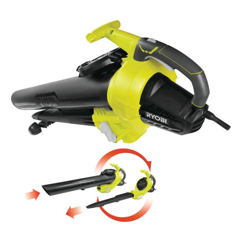 Souffleur aspiro-broyeur RYOBI RBV3000CESV 3000 W - 3en1 - 375 km/h - Aspiration 16 m³/min - Broyage 16:1
