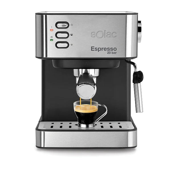 Machine à expresso automatique 2 en 1 inox 20 bar 850 W Solac