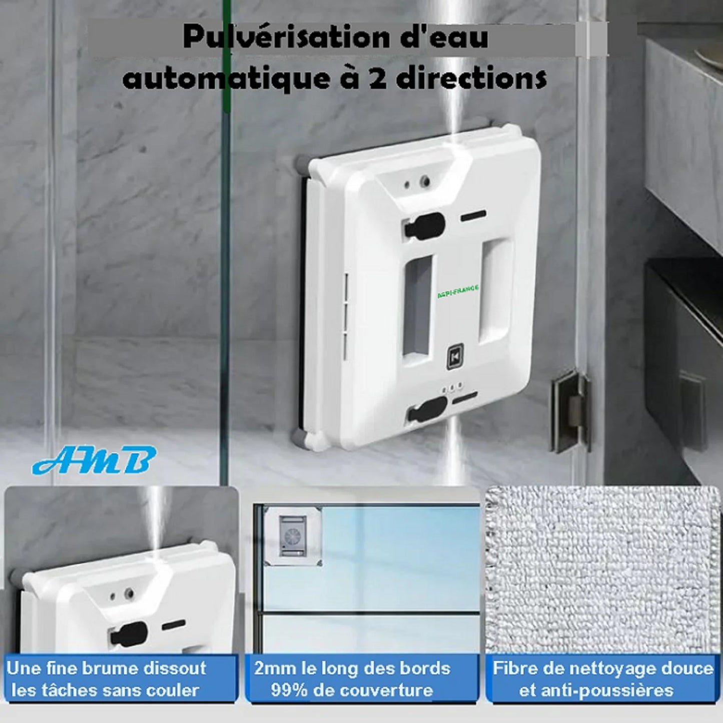 Robot Lave-vitre Intelligent - 24cm - Modèle AMB-66