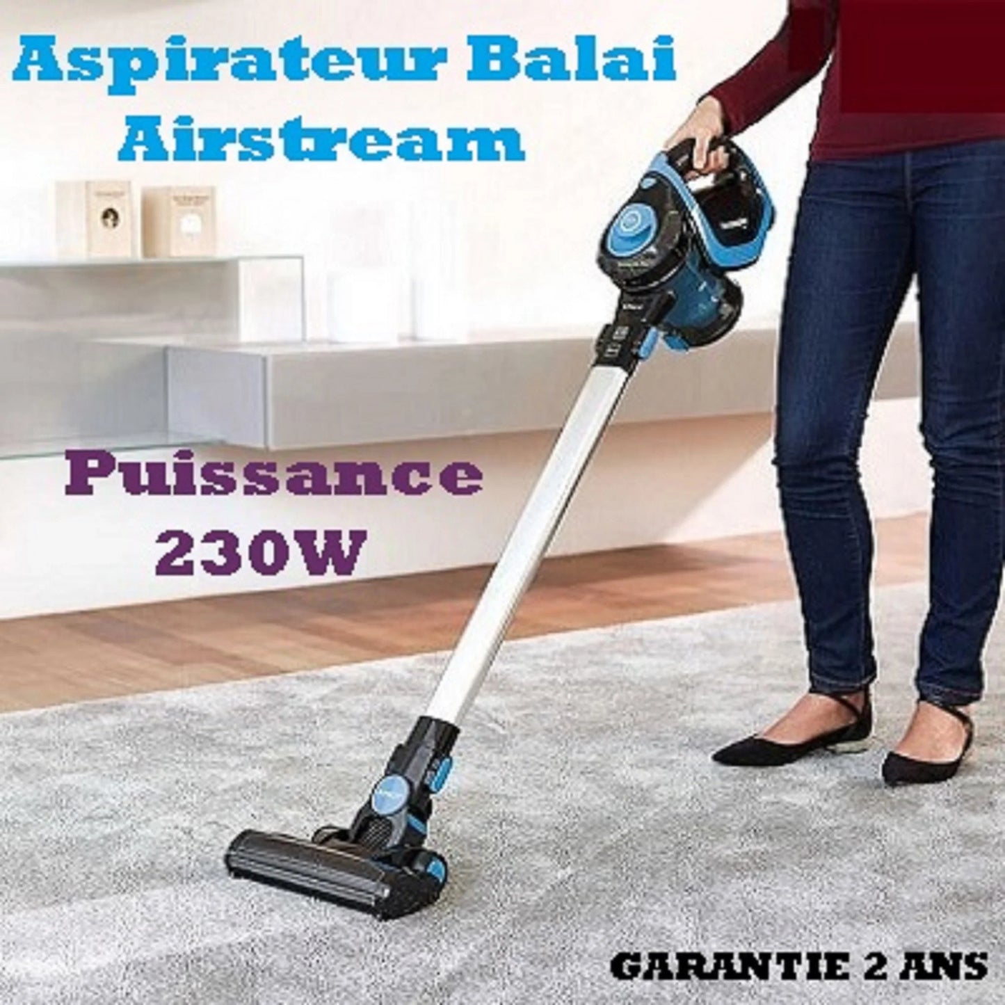 Aspirateur Balai Sans Fil AMB - 60min Autonomie - 2 en 1