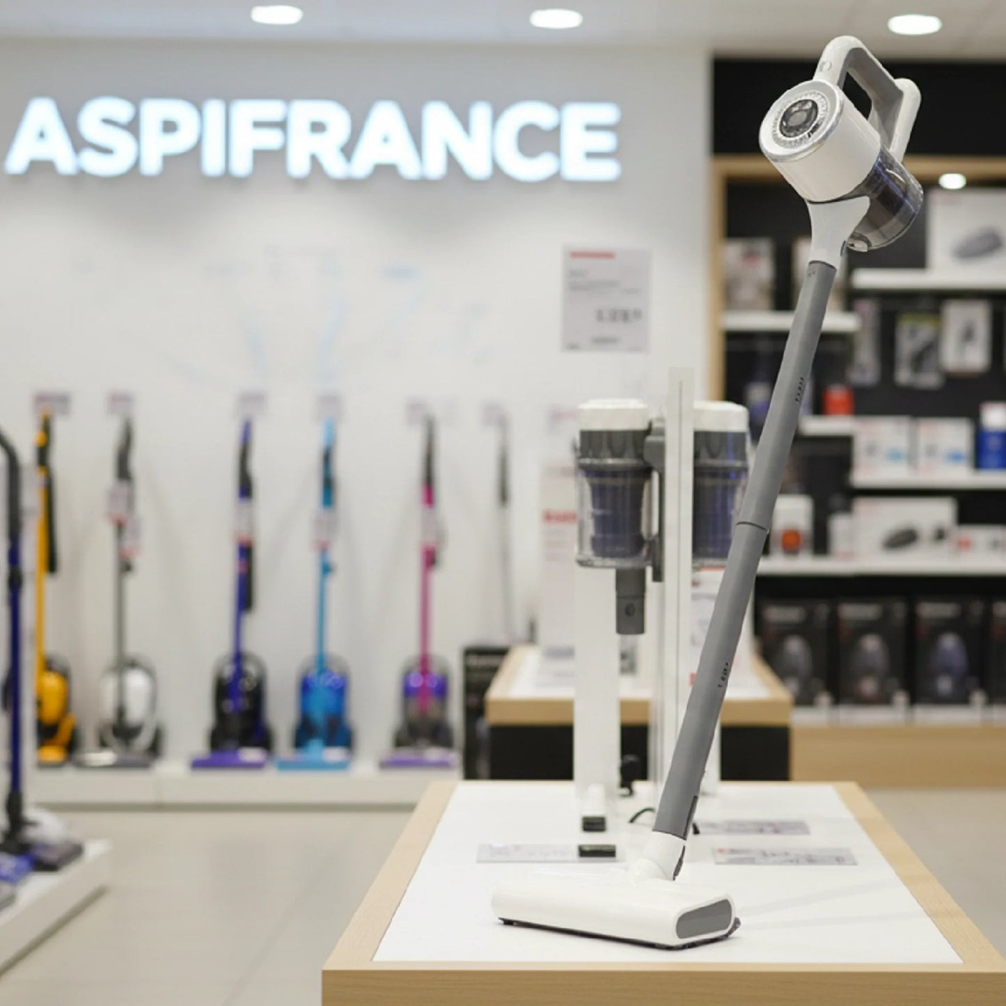 Aspirateur Balai 4 en 1 JKU - Sans Fil - Brosse LED - 1,3L Spécial Fête des Mères