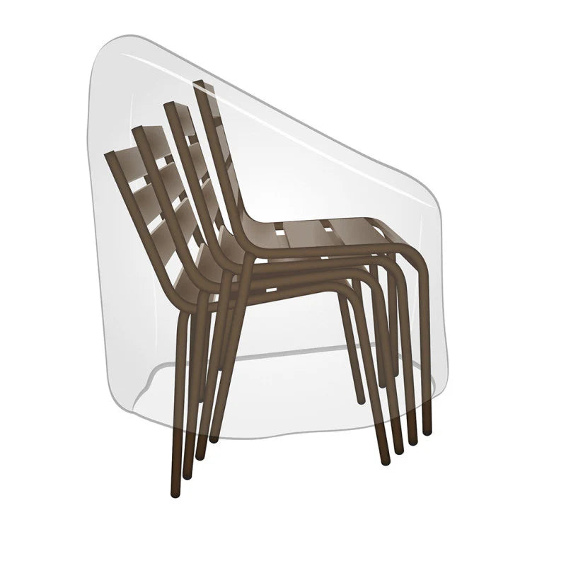 Greengeers 93814 Housse Protection de 6 Chaises Polyéthylène Gris 120 x 65 x 65 cm