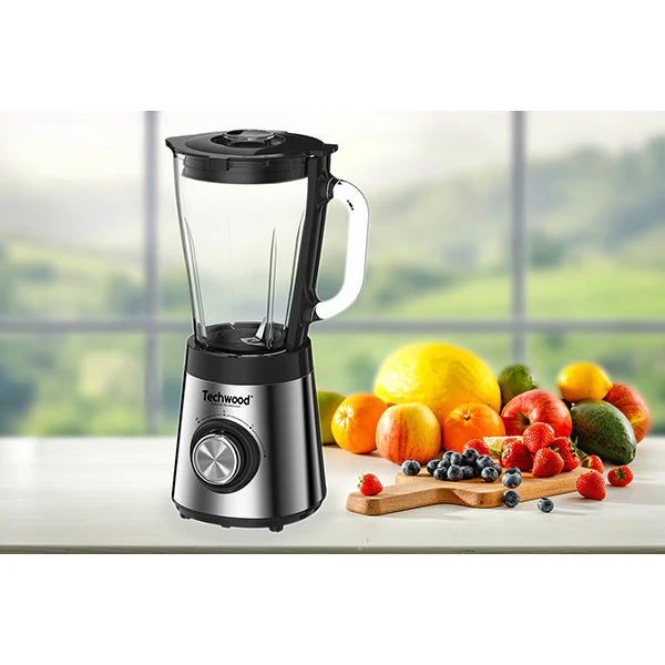 Blender inox bol en verre double sécurité 1,5 L Techwood