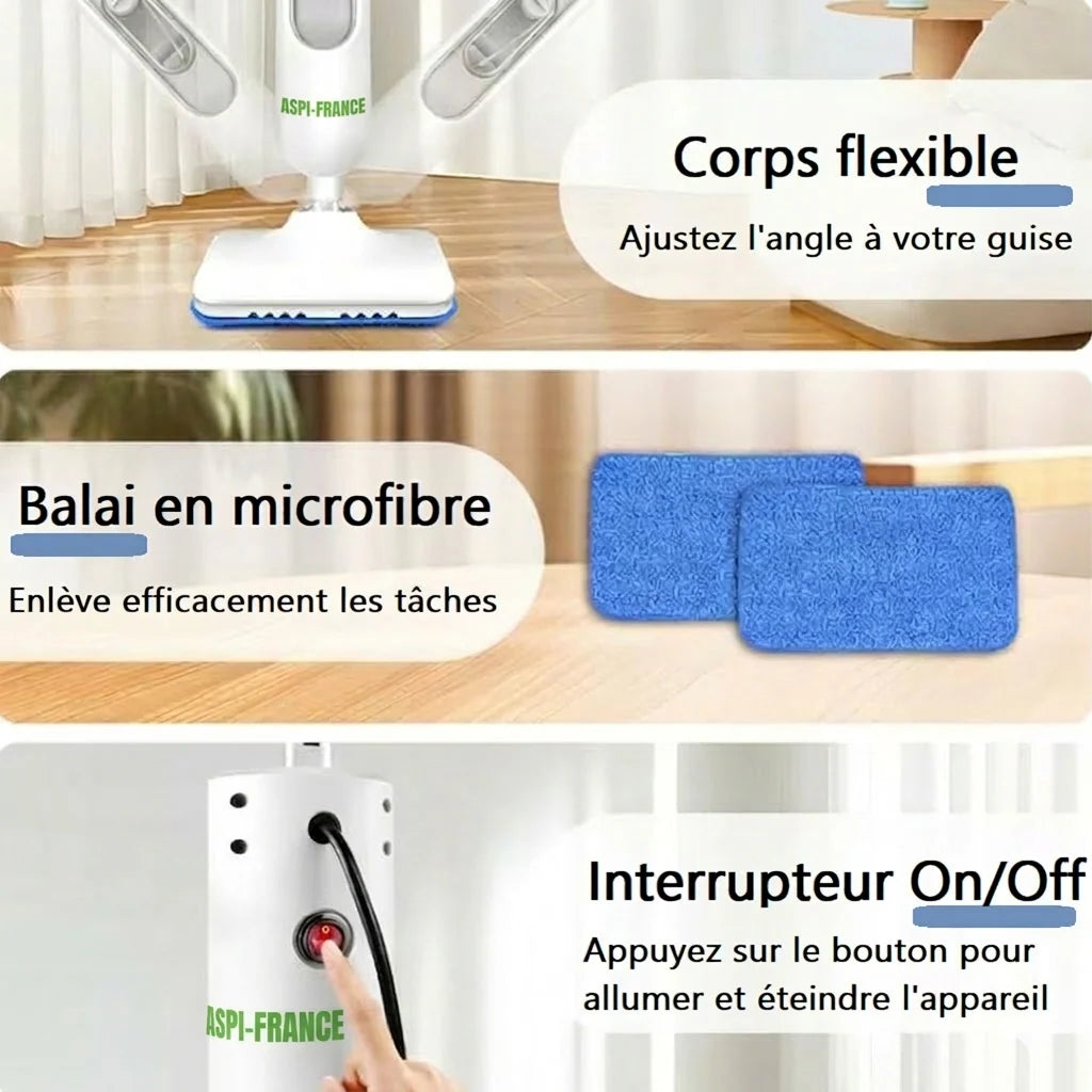 Balai Vapeur Électrique 1500W PRO - CD-260