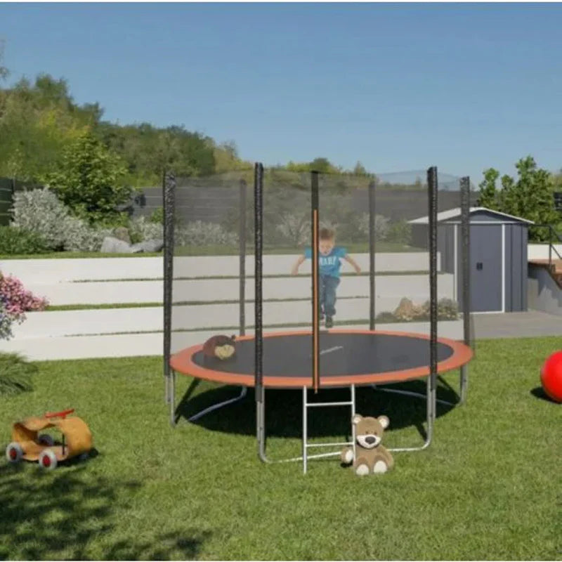 Trampoline de Jardin D305 cm Aléo by Trigano avec Filet de Sécurité et Échelle - 100 kg