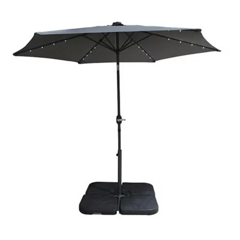 Parasol droit lumineux - 2,95m  - anthracite