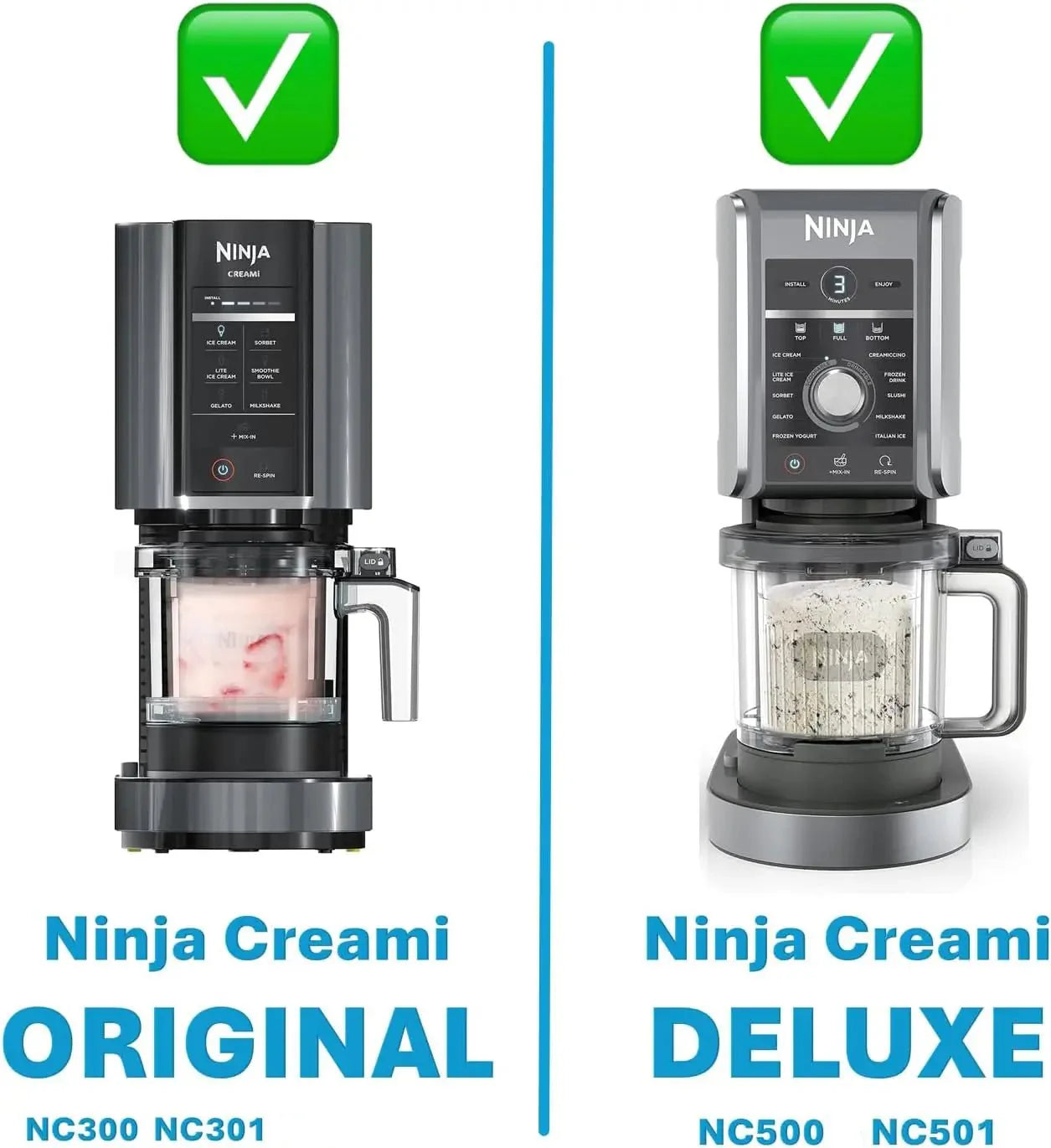 Sorbetière ninja CREAMI deluxe nc501eu argenté 10-en-1