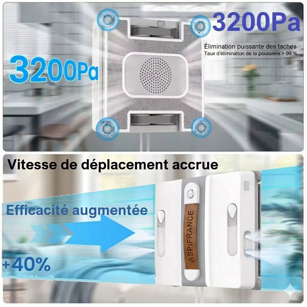 Robot Lave-vitre AMG-10 – Nettoyage Automatique Sans Trace - 22cm - Spécial Fête des Mères