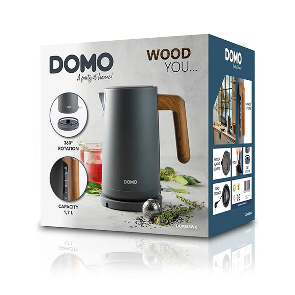 Bouilloire grise mat 1,7 L 2200 W Domo